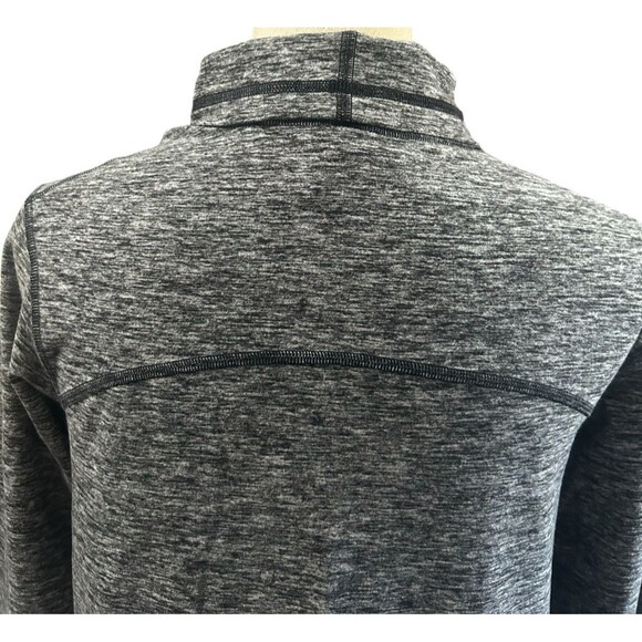 Lululemon Ready to Rulu Heathered Black Gray Fleece Pullover  W3DTYS size 2 - Picture 8 of 12